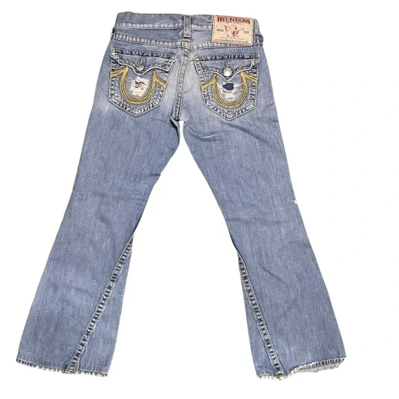 Y2K True Religion Jeans Size 29 Rainbow Joey Lowrise Flared